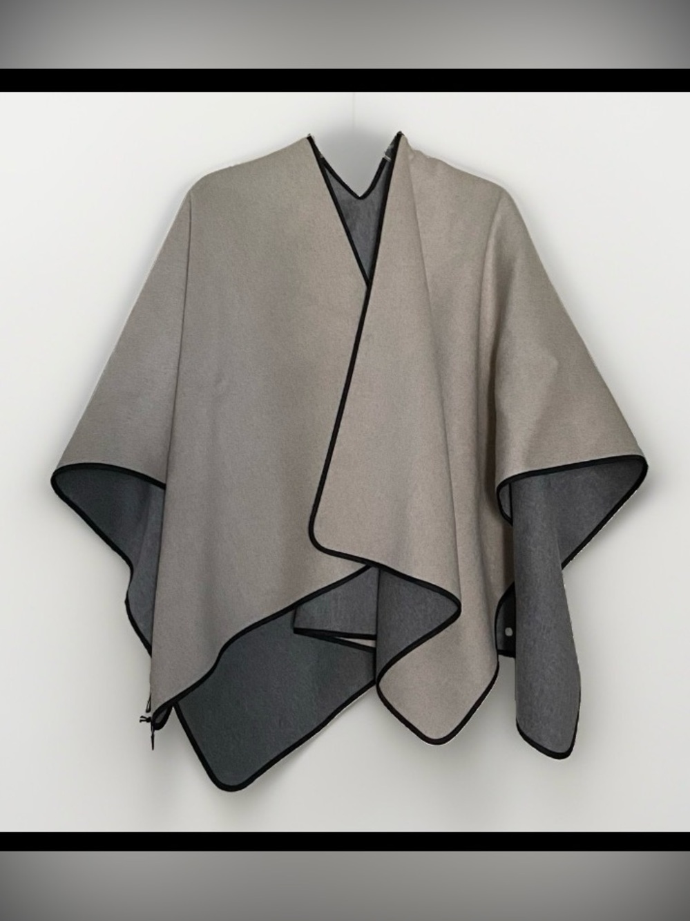 Beryll Cashmere and Wool Reversible Cape